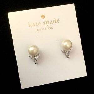 Kate Spade Bright Ideas Triangle Pearl Ear…
